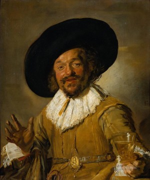  ink Oil Painting - The Merry Drinker portrait Dutch Golden Age Frans Hals